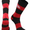 Ncaa Socks * | Cheapest Tck All Schools Houston Cougars Socks Game Day Striped Crew Socks Red/Black