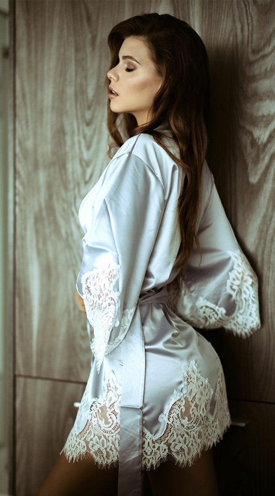 Lingerie * | Roma Carolina Dream Satin Robe