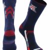 Ncaa Socks * | Best Sale Tck Arizona Wildcats Socks University Of Arizona Wildcats Champion Crew Socks Blue/Cardinal