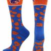 Ncaa Socks * | Budget Tck Boise State Broncos Socks Womens Savage Crew Socks All Schools Blue/Orange