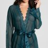 Lingerie * | Oh La La Cheri Yandy Eyelash Lace Robe Set