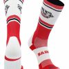 Ncaa Socks * | New Tck Wisconsin Badgers Jersey Crew Socks White/Cardinal/Black