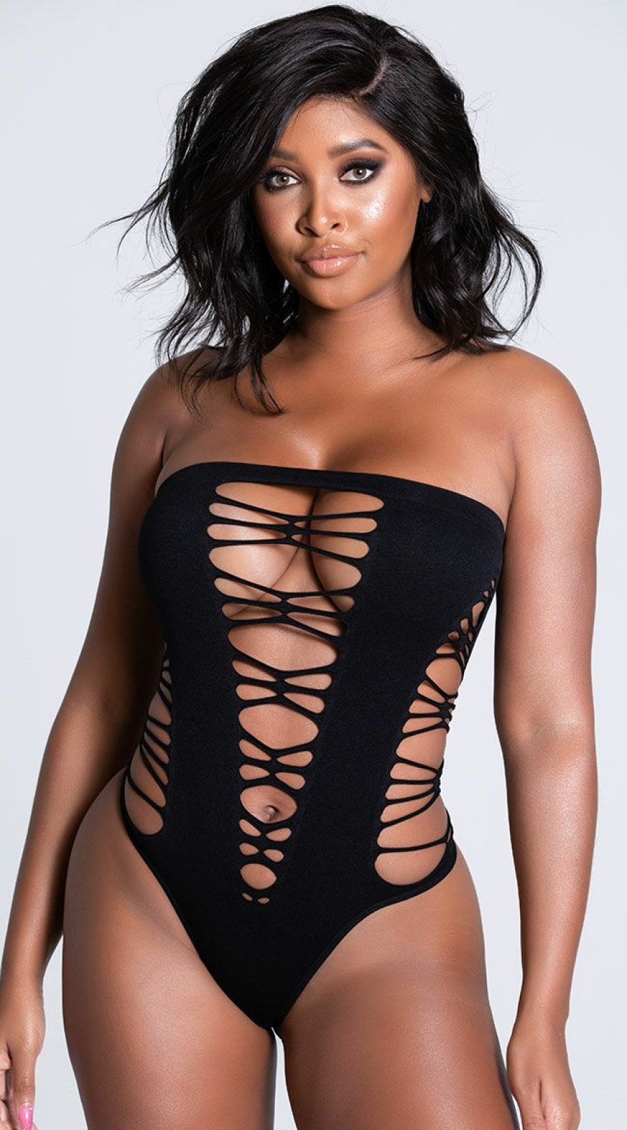 Lingerie * | Lipstick Lock Eyes Seamless Bodysuit