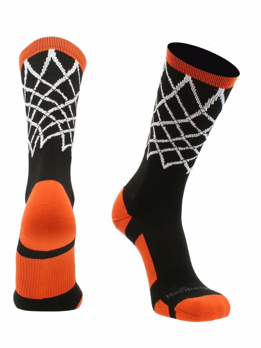 Ncaa Socks * | Outlet Madsportsstuff Elite Basketball Socks With Net Crew Length Made In The Usa