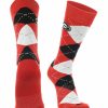 Ncaa Socks * | Wholesale Tck Georgia Bulldogs Argyle Dress Socks Ncaa Fanwear Crew Length All Schools Red/Black/White