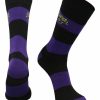 Ncaa Socks * | Best Sale Tck All Schools Minnesota State Mavericks Socks Game Day Striped Crew Socks Purple/Black