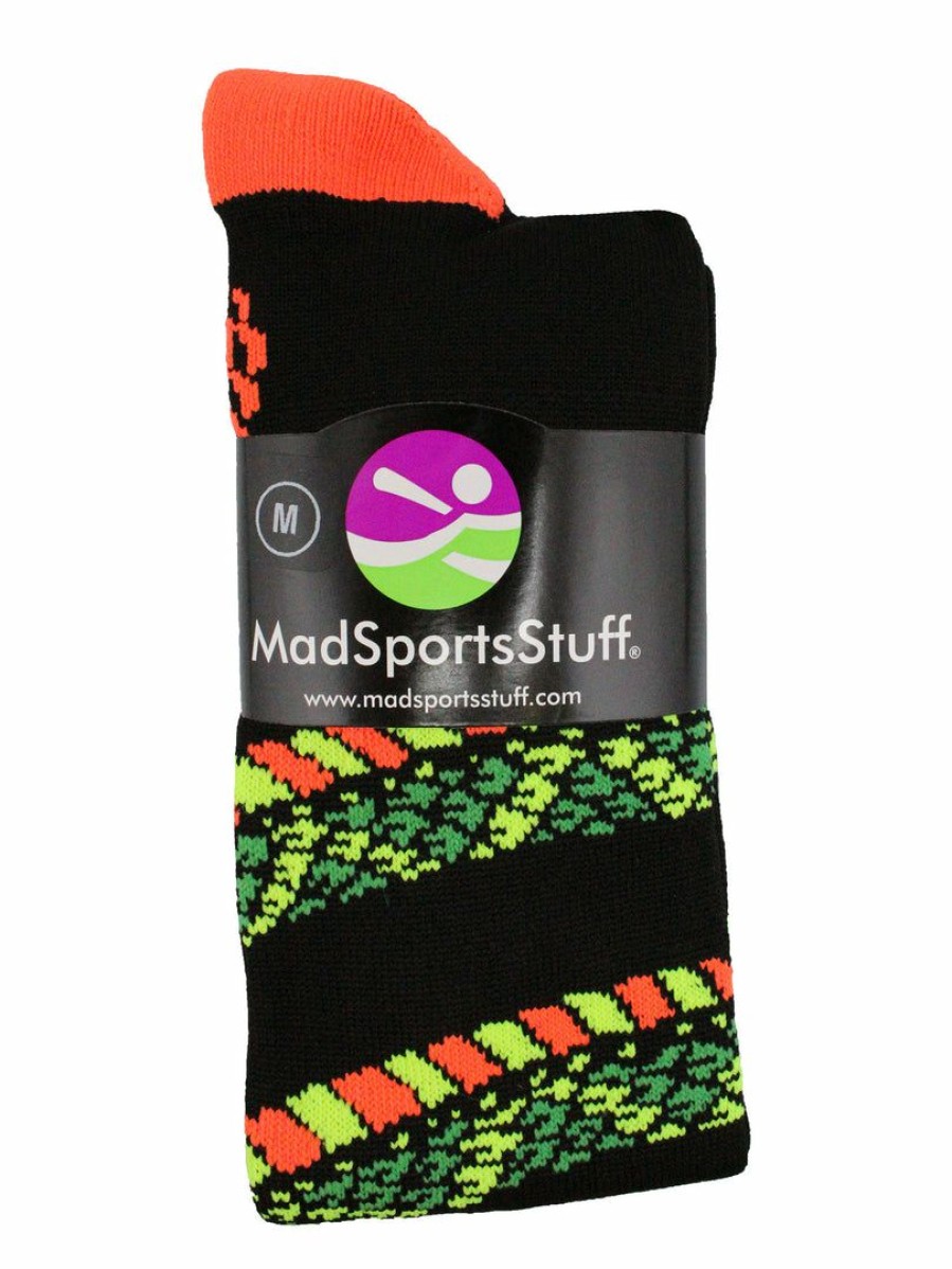 Ncaa Socks * | Best Reviews Of Madsportsstuff Crazy Snake Over The Calf Athletic Socks Baseball Socks