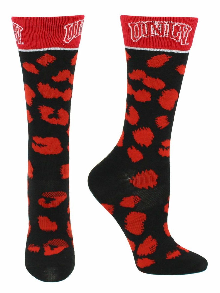 Ncaa Socks * | Best Reviews Of Tck Unlv Rebels Socks Womens Savage Crew Socks All Schools Scarlet/Black