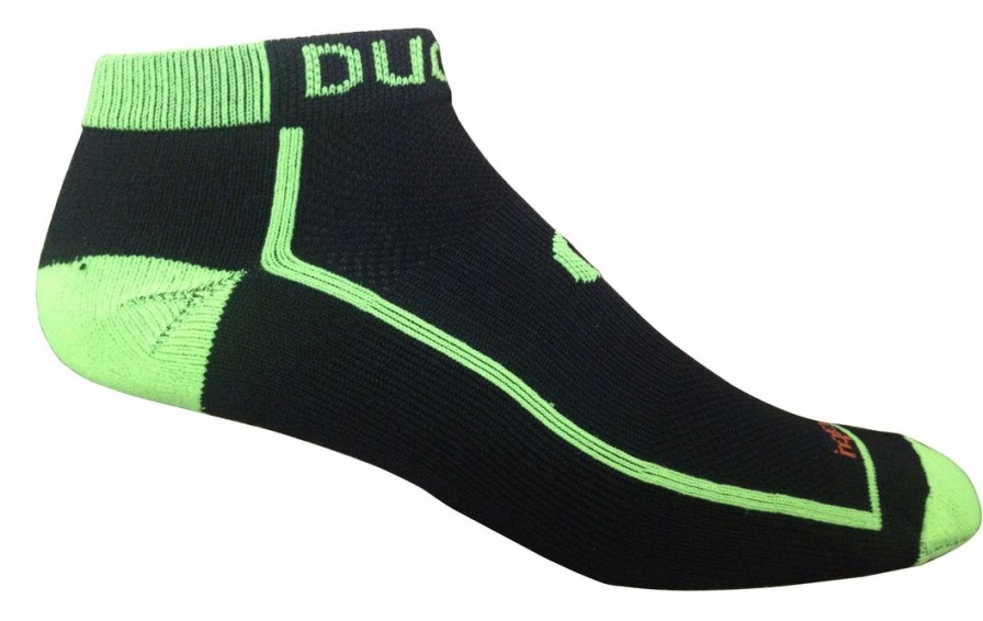 Ncaa Socks * | Cheap Tck Sports Ncaa Oregon Ducks Socks Footie No Show All Schools Black/Neon Yellow