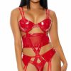 Lingerie * | Forplay Double The Mesh Teddy Set