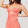 Lingerie * | Yandy Sweet As Can Peach Babydoll Set