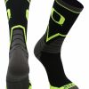 Ncaa Socks * | Hot Sale Tck Oregon Ducks Socks Victory Crew Black/Neon Yellow