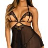 Lingerie * | Leg Avenue Look At It Cupless Babydoll Set