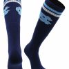 Ncaa Socks * | Best Sale Tck All Schools North Carolina Tar Heels Socks Throwback Tube Navy/Carolina Blue/White