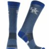 Ncaa Socks * | Brand New Tck Kentucky Wildcats Socks Victory Parade Crew Length Blue/Grey/White