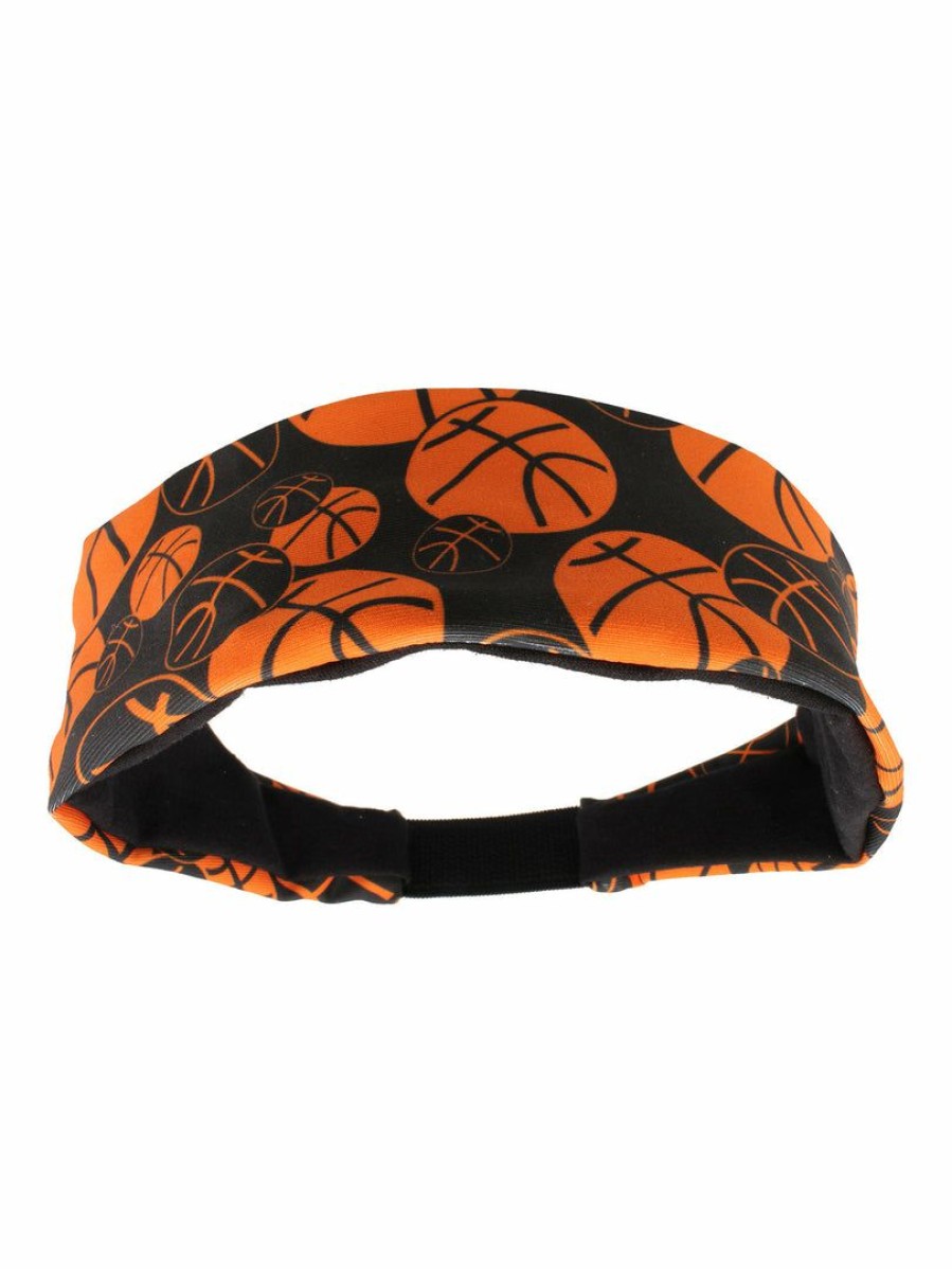 Accessories * | Flash Sale Madsportsstuff Headbands Crazy Girls Basketball Headband With Basketball Logos