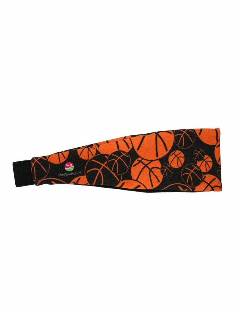 Accessories * | Flash Sale Madsportsstuff Headbands Crazy Girls Basketball Headband With Basketball Logos