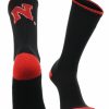 Ncaa Socks * | Budget Tck All Schools Nebraska Cornhuskers Socks Campus Legend Crew Length Black/Red