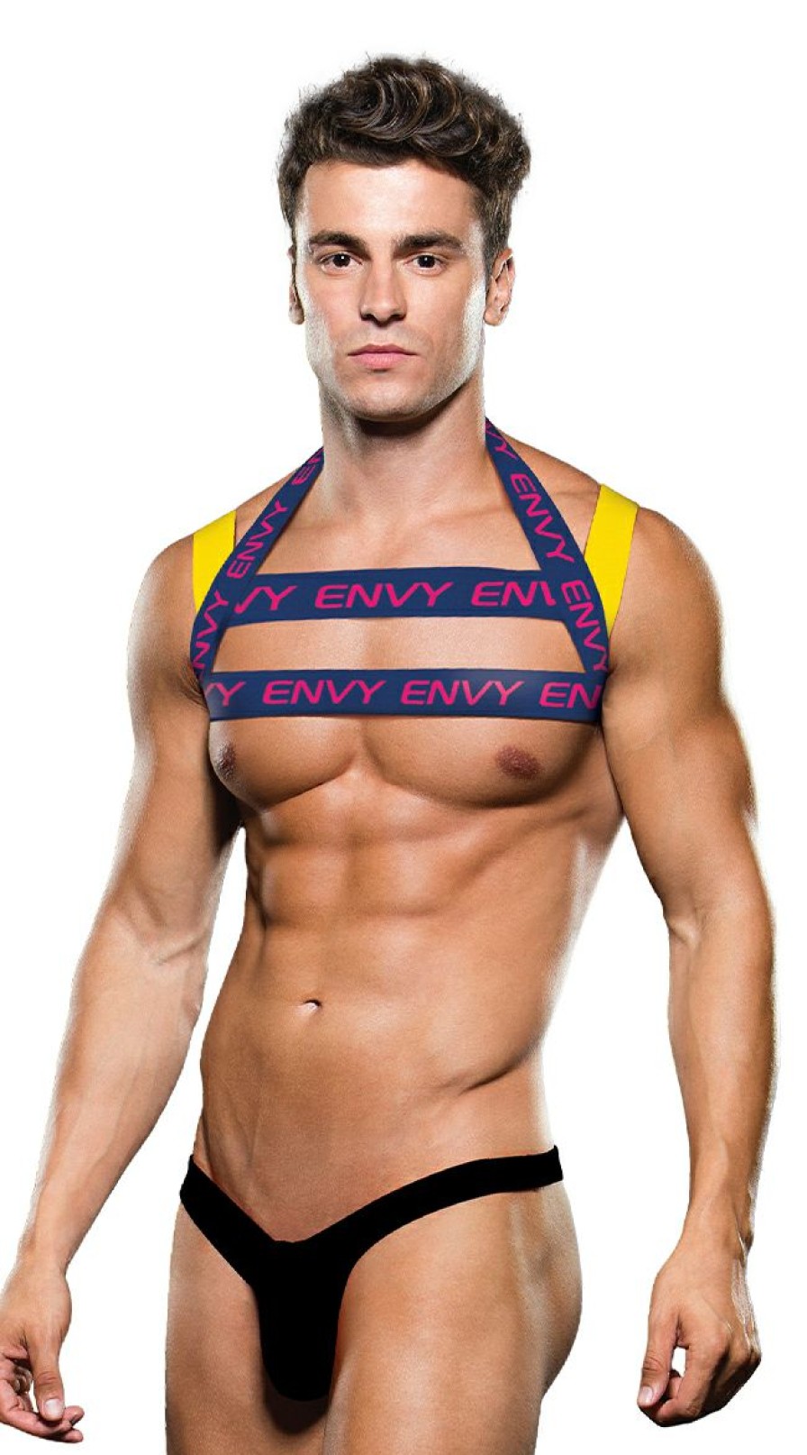 Lingerie * | Baci Men'S Envy Colorful Logo Harness