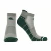 Ncaa Socks * | Best Sale Tck All Schools Michigan State Spartans Low Cut Ankle Socks With Tab Grey/Green