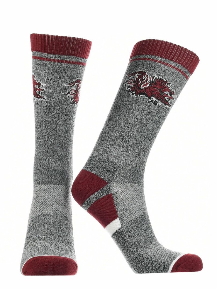 Ncaa Socks * | Cheapest Tck All Schools South Carolina Fighting Gamecocks Socks Victory Parade Crew Length Garnet/Grey/White