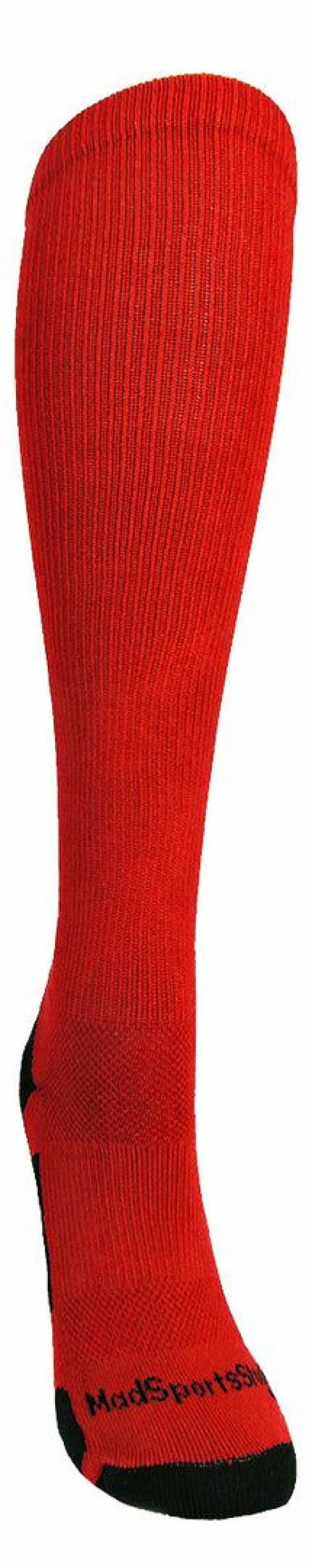 Ncaa Socks * | Wholesale Madsportsstuff Baseball Socks Red And Black Player Id Custom Number Over The Calf Socks For Softball Baseball Football Boys And Girls