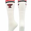 Ncaa Socks * | Outlet Tck Texas Tech Red Raiders Socks Throwback Tube White/Scarlet/Black