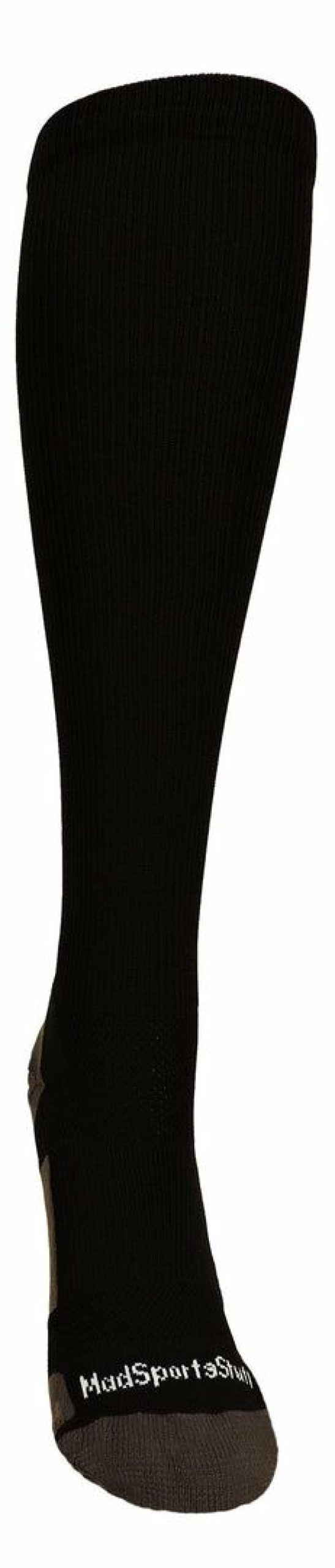 Ncaa Socks * | Outlet Madsportsstuff Softball Socks Black Player Id Custom Number Over The Calf Socks For Softball Baseball Football Boys And Girls