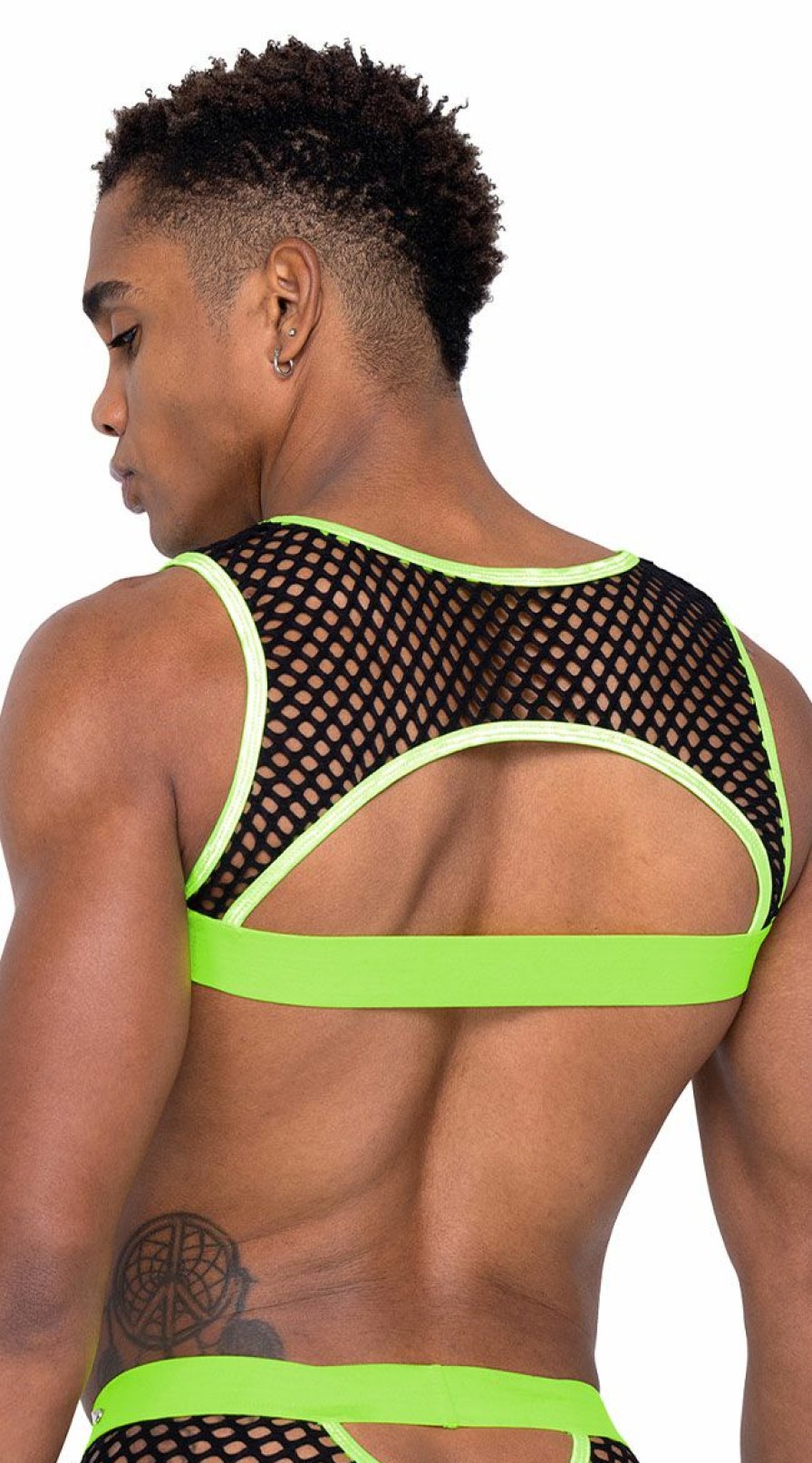 Dancewear * | Roma Men'S Glow-In-The-Dark Cropped Tank Top