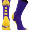 Ncaa Socks * | Best Deal Madsportsstuff Basketball Socks For Boys, Girls, Men, Women- Athletic Crew Socks Youth And Adult Sizes -Made In The Usa