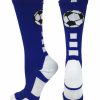 Ncaa Socks * | Promo Madsportsstuff Soccer Ball Athletic Crew Socks (Multiple Colors)