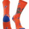 Ncaa Socks * | Top 10 Tck Florida Gators Socks Crew Length Sock Mayhem All Schools Orange/Blue/White