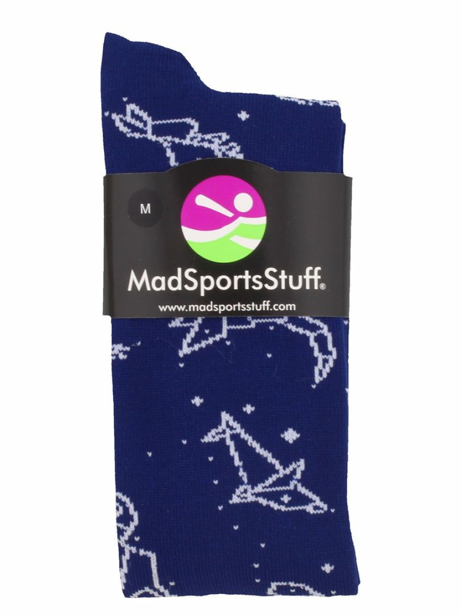 Ncaa Socks * | Coupon Madsportsstuff Softball Socks Origami Animal Constellations Socks Over The Calf Dark Royal/White