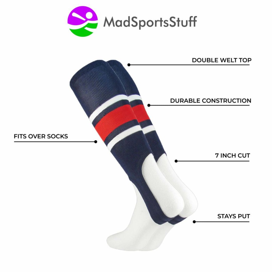 Ncaa Socks * | Flash Sale Madsportsstuff Baseball Stirrups By Tck Pattern E 3 Stripe