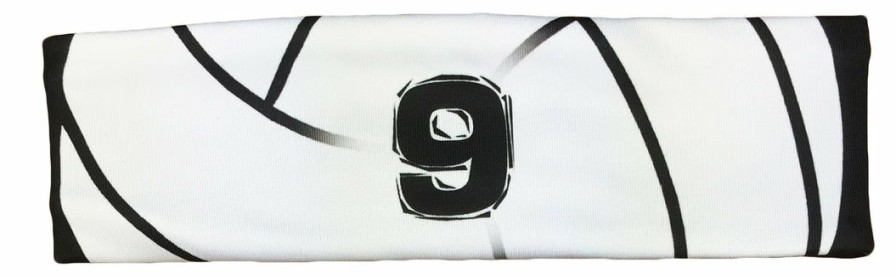 Accessories * | Discount Madsportsstuff Player Id Volleyball Headband (Numbers 00-39) Headbands White