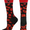 Ncaa Socks * | Best Deal Tck New Mexico Lobos Socks Womens Savage Crew Socks All Schools Red/Black