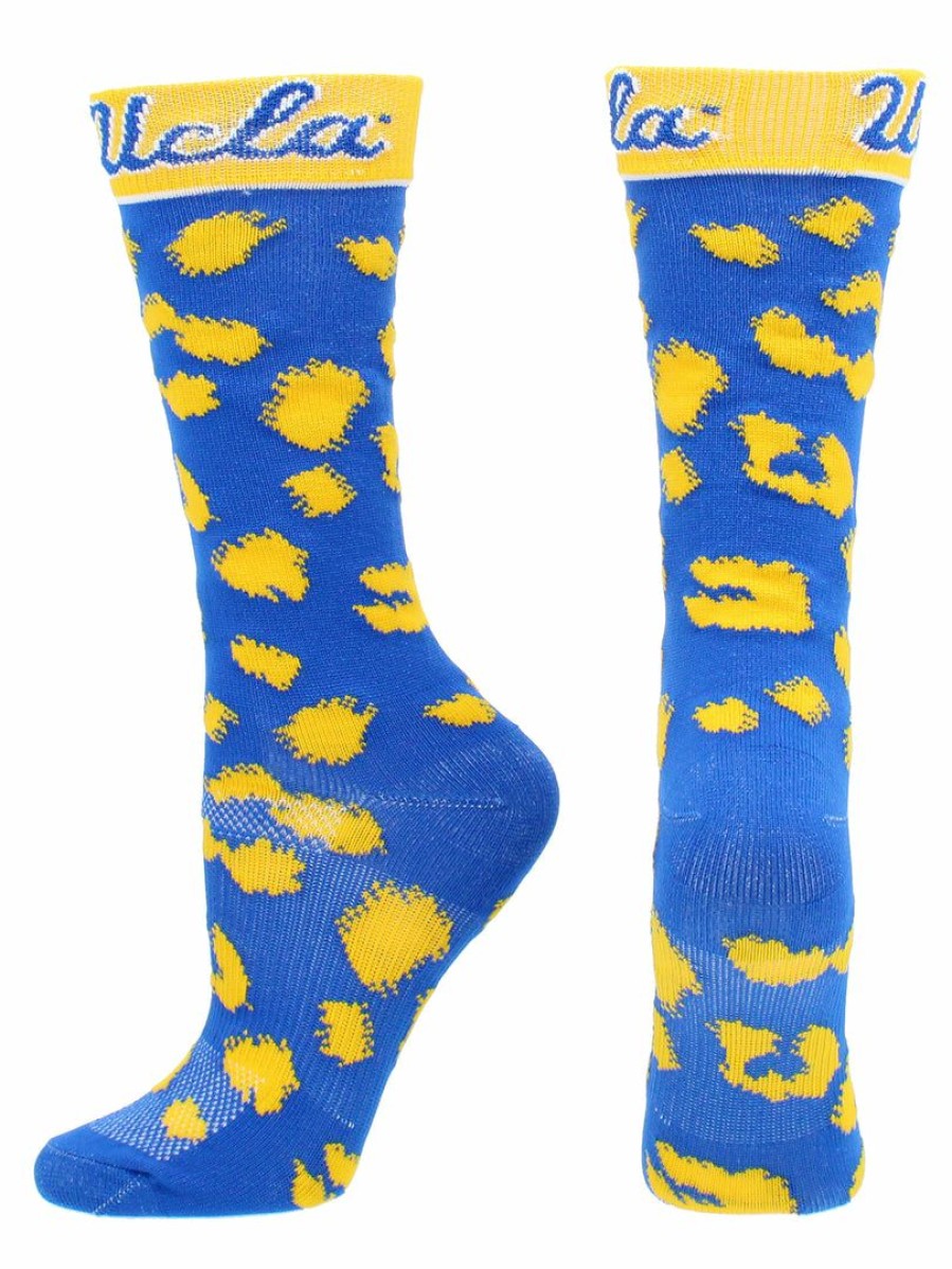 Ncaa Socks * | Best Deal Tck Ucla Bruins Socks Womens Savage Crew Socks All Schools Ucla Blue/Gold