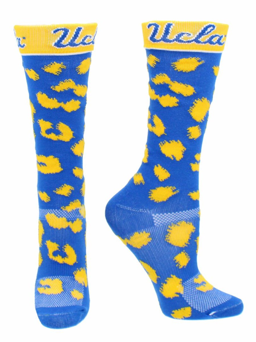 Ncaa Socks * | Best Deal Tck Ucla Bruins Socks Womens Savage Crew Socks All Schools Ucla Blue/Gold