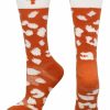 Ncaa Socks * | Cheap Tck Texas Longhorns Socks Womens Savage Crew Socks All Schools Texas Orange/White