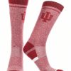 Ncaa Socks * | Flash Sale Tck Indiana Hoosiers Socks Victory Parade Crew Length Crimson/Grey/White