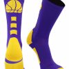 Ncaa Socks * | Deals Madsportsstuff Basketball Socks For Boys, Girls, Men, Women- Athletic Crew Socks Youth And Adult Sizes -Made In The Usa