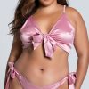 Lingerie * | Fantasy Plus Size Girl Like You Satin Tie Bra Set