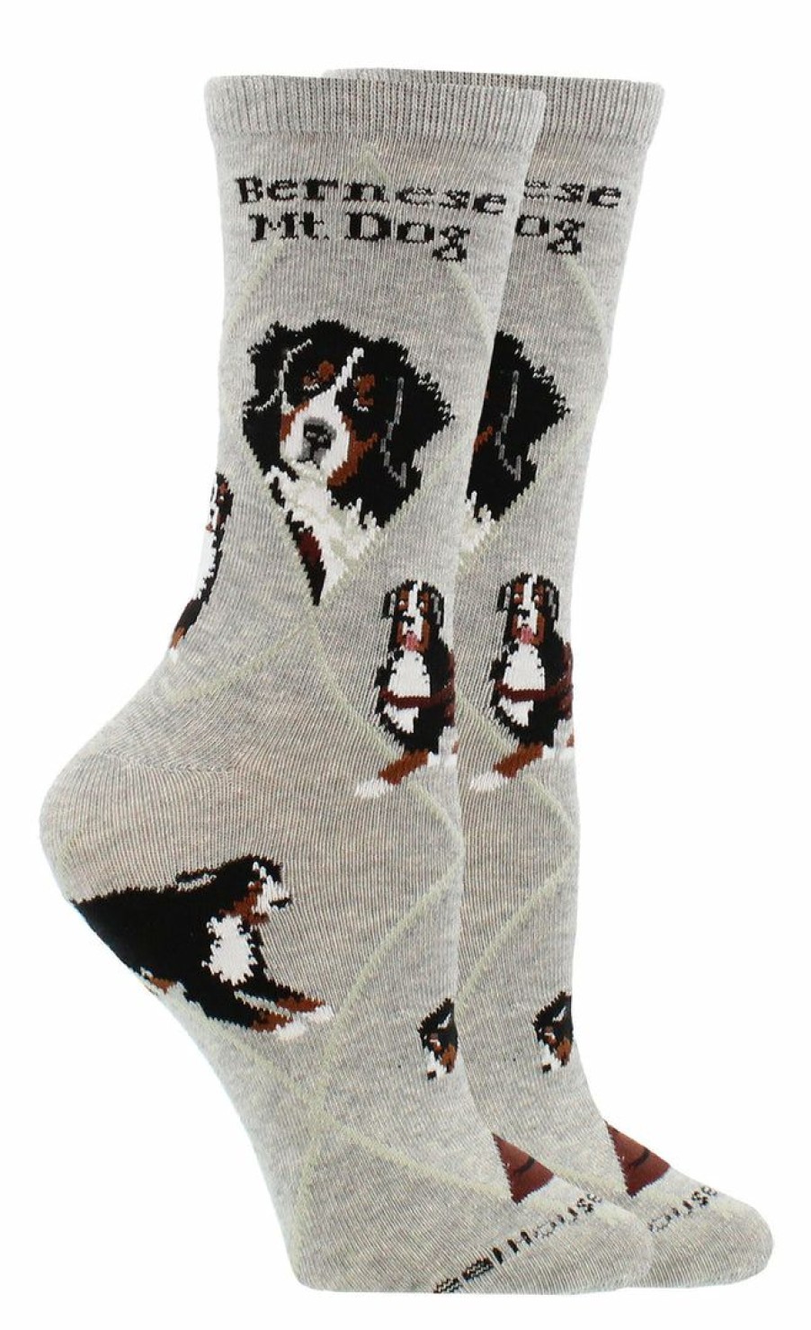 Ncaa Socks * | Top 10 Whd Crazy Socks Crew Bernese Mountain Dog Socks For Women Gift For Dog Lovers