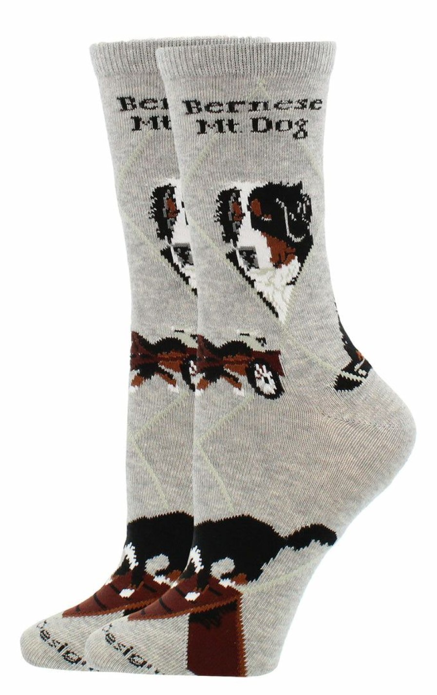 Ncaa Socks * | Top 10 Whd Crazy Socks Crew Bernese Mountain Dog Socks For Women Gift For Dog Lovers