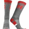 Ncaa Socks * | Hot Sale Tck Nebraska Cornhuskers Socks Victory Parade Crew Length All Schools Red/Black/Grey