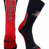 Ncaa Socks * | Flash Sale Tck All Schools University Of Arizona Wildcats Socks Perimeter Crew Cardinal/Navy/Grey