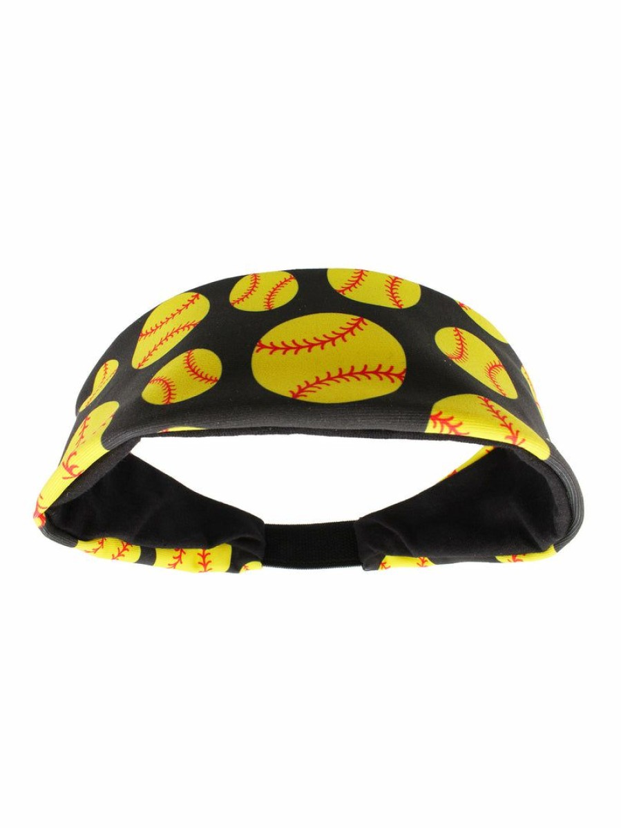 Accessories * | Deals Madsportsstuff Crazy Softball Headband With Softball Logos Headbands