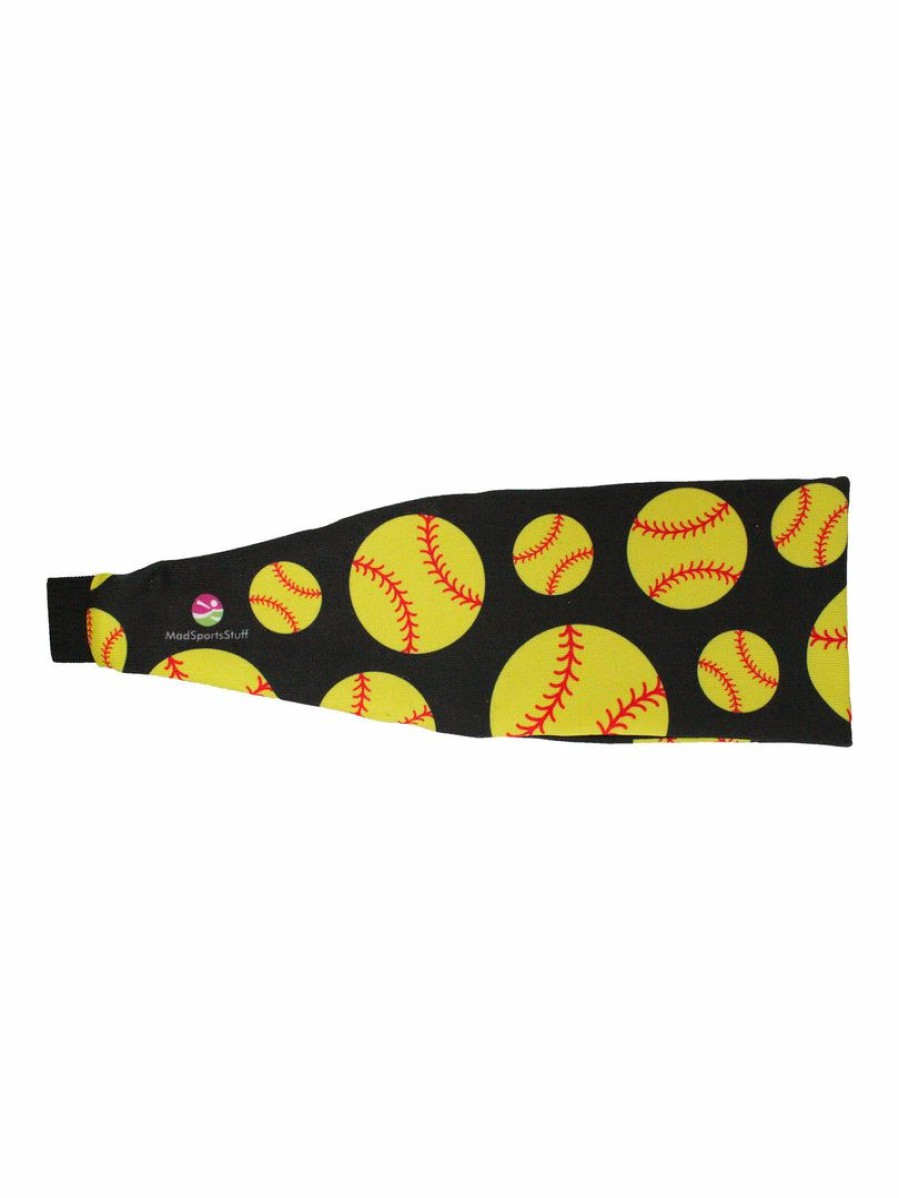 Accessories * | Deals Madsportsstuff Crazy Softball Headband With Softball Logos Headbands