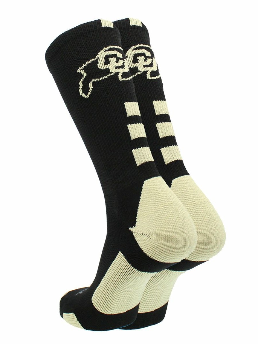 Ncaa Socks * | Hot Sale Tck Sports Ncaa Cu Boulder Buffs Socks University Of Colorado Baseline Crew All Schools