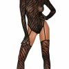 Lingerie * | Dreamgirl Zebra Fishnet Bodystocking